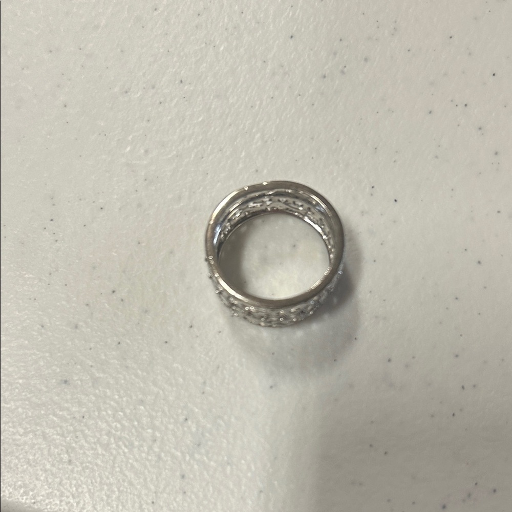 Montana Silversmiths Silver Filigree Crystal Band - Picture 2 of 2